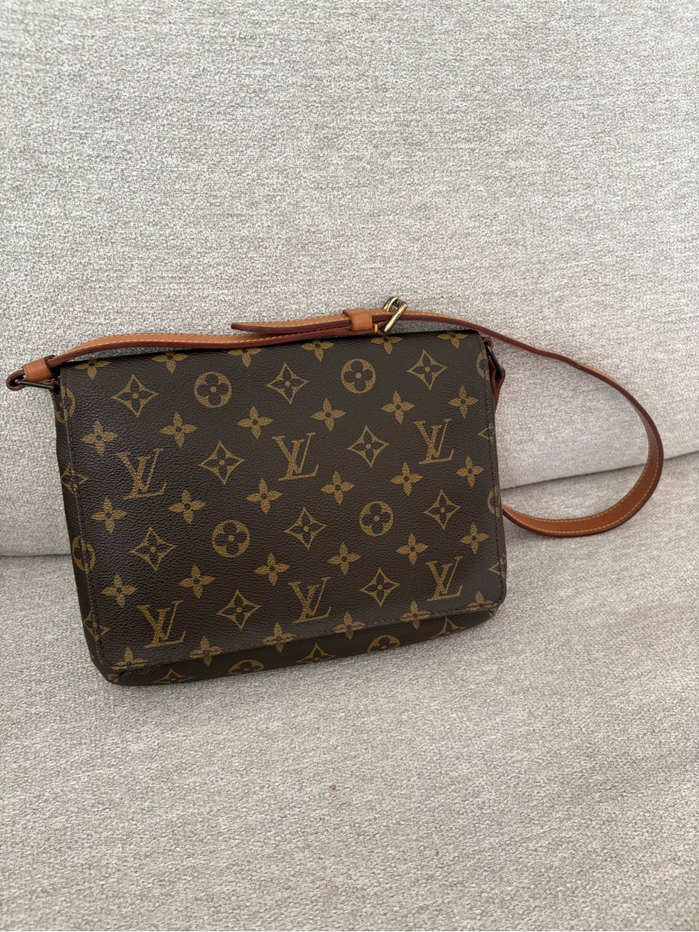 Louis Vuitton Brown Monogram Musette Tango Shoulder Bag